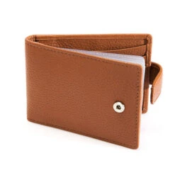 Men's Pebble Grain Leather Card Holder With RFID Blocking And Tab -Dents Luxury Accessories Sales 23 5506 1 cognac