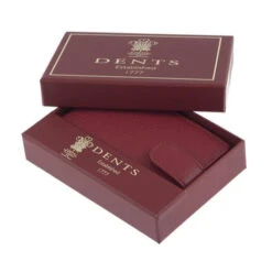 Men's Pebble Grain Leather Card Holder With RFID Blocking And Tab -Dents Luxury Accessories Sales 23 5506 20berry