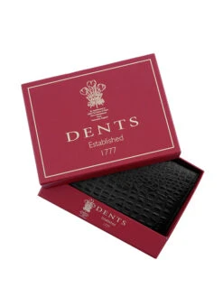 Crocodile Print Leather Passport Holder With RFID Blocking -Dents Luxury Accessories Sales 23 5533Black 5