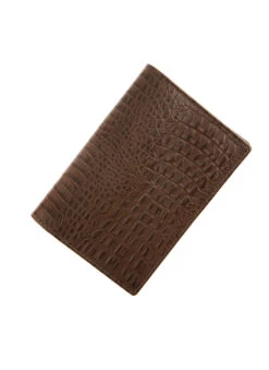 Crocodile Print Leather Passport Holder With RFID Blocking -Dents Luxury Accessories Sales 23 5533Brown 3