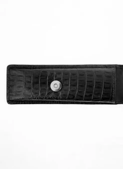 Crocodile Print Leather Pen Case -Dents Luxury Accessories Sales 23 5534Black 2
