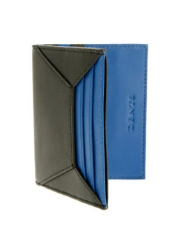 Men's Two-Colour Smooth Nappa Leather Card Holder With RFID Blocking -Dents Luxury Accessories Sales 23 5540BlackRoyalBlue 3