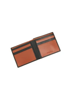 Men's Two-Colour Smooth Nappa Leather Bifold Wallet With RFID Blocking -Dents Luxury Accessories Sales 23 5541 20black high tan 2