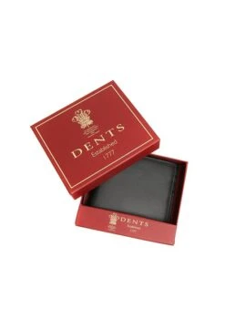 Men's Two-Colour Smooth Nappa Leather Bifold Wallet With RFID Blocking -Dents Luxury Accessories Sales 23 5541 20black royal blue 4