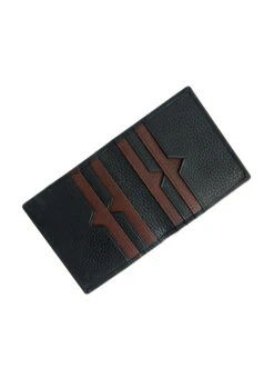 Pebble Grain Leather Card Holder With RFID Blocking Protection -Dents Luxury Accessories Sales 23 5542BlackBrown 2