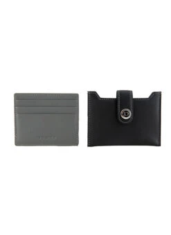 Men's Smooth Nappa Leather Card Holder With RFID Blocking And Case -Dents Luxury Accessories Sales 23 5551 Black Slate 5