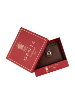 Men's Smooth Nappa Leather Card Holder With RFID Blocking And Case -Dents Luxury Accessories Sales 23 5551 English Tan Olive 6