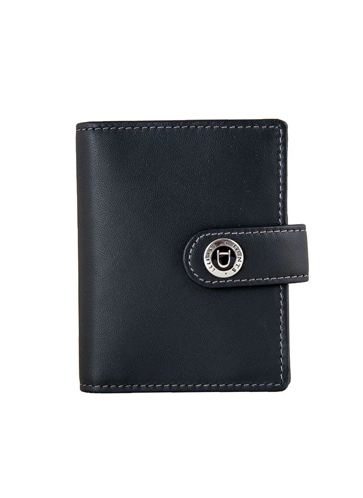 Men's Smooth Nappa Leather Business Card Holder With RFID Blocking And Tab 1 Men's Smooth Nappa Leather Business Card Holder With RFID Blocking And Tab