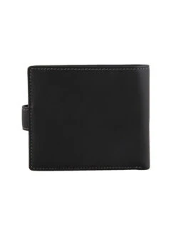 Men's Smooth Nappa Leather Bifold Wallet With RFID Blocking And Coin Purse -Dents Luxury Accessories Sales 23 5553 Black Slate 3