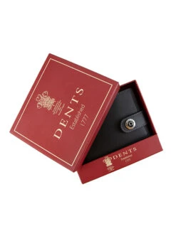 Men's Smooth Nappa Leather Bifold Wallet With RFID Blocking And Coin Purse -Dents Luxury Accessories Sales 23 5553 Black Slate 6