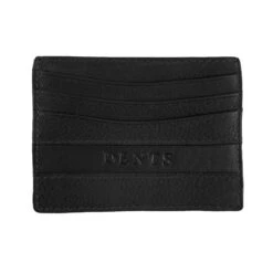 Men's Pebble Grain Leather Card Holder With RFID Blocking And Window Pocket -Dents Luxury Accessories Sales 23 5555 Black 1