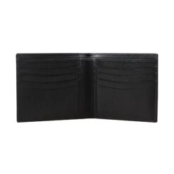 Men's Pebble Grain Leather Bifold Wallet With RFID Blocking -Dents Luxury Accessories Sales 23 5556 Black 3