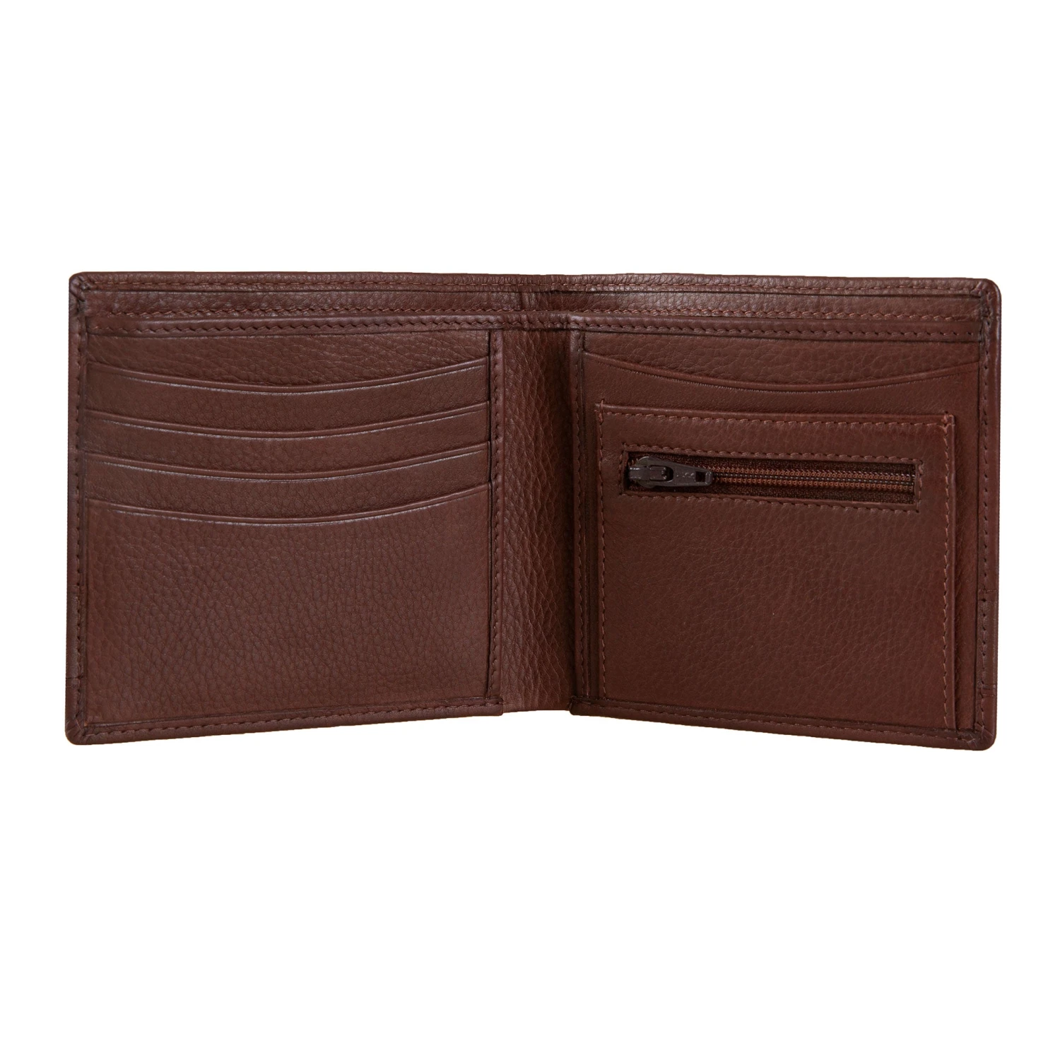 Men's Pebble Grain Leather Bifold Wallet With RFID Blocking And Coin Purse 2 Men's Pebble Grain Leather Bifold Wallet With RFID Blocking And Coin Purse - Image 2