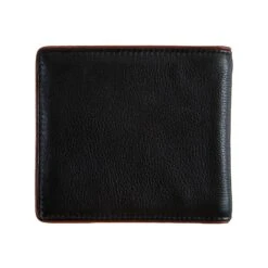 Men's Two-Colour Pebble Grain Leather Bifold Wallet With RFID Blocking -Dents Luxury Accessories Sales 23 5560 Black 1