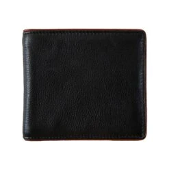 Men's Two-Colour Pebble Grain Leather Bifold Wallet With RFID Blocking -Dents Luxury Accessories Sales 23 5560 Black 2