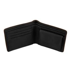 Men's Two-Colour Pebble Grain Leather Bifold Wallet With RFID Blocking And Coin Purse -Dents Luxury Accessories Sales 23 5561 Black 4