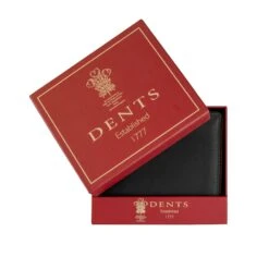 Men's Two-Colour Pebble Grain Leather Bifold Wallet With RFID Blocking And Coin Purse -Dents Luxury Accessories Sales 23 5561 Black 5