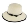 Women's Straw Sun Hat With Buckle Trim