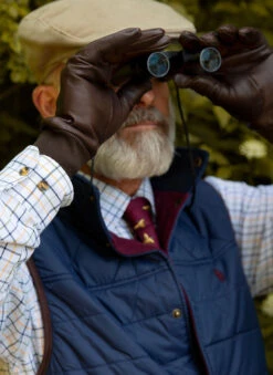 Men's Heritage Water-Resistant Silk-Lined Left Hand Leather Shooting Gloves -Dents Luxury Accessories Sales 37 0601 Brown