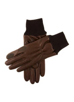 Men's Heritage Water-Resistant Fleece-Lined Left Hand Leather Shooting Gloves -Dents Luxury Accessories Sales 37 0607 Brown 803534c6 2057 4ae4 9920 85fa814a90a5