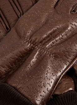 Men's Heritage Water-Resistant Fleece-Lined Left Hand Leather Shooting Gloves -Dents Luxury Accessories Sales 37 0607 brown 1