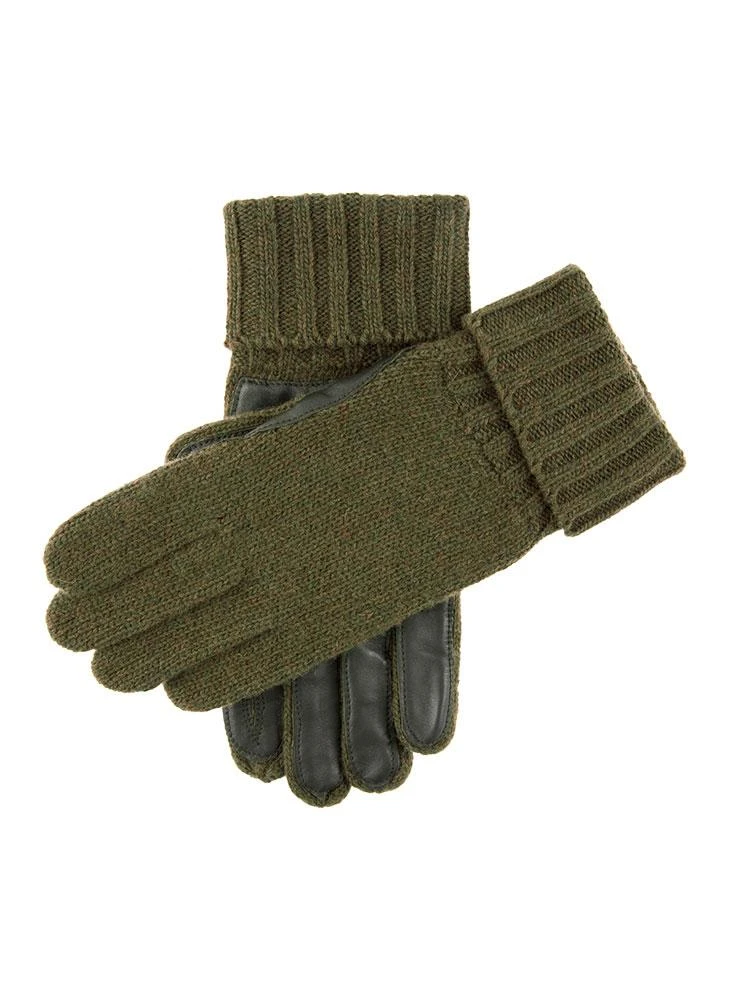 Men's Knitted Shooting Gloves With Leather Palm 1 Men's Knitted Shooting Gloves With Leather Palm