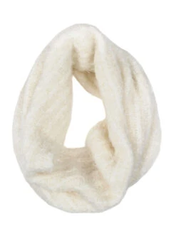 Women’s Mohair Wool-Blend Infinity Scarf -Dents Luxury Accessories Sales 4 1289WinterWhite 2