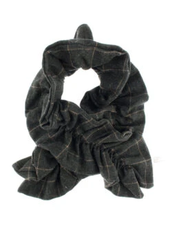 Women’s Checked Tweed Ruffle Scarf -Dents Luxury Accessories Sales 4 1315Olive