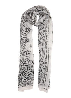 Women’s Pleated Floral And Paisley Pattern Lightweight Scarf 8 Women’s Pleated Floral And Paisley Pattern Lightweight Scarf -Dents Luxury Accessories Sales 4 1409White