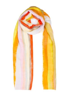 Women's Tonal Stripe Lightweight Scarf 10 Women's Tonal Stripe Lightweight Scarf -Dents Luxury Accessories Sales 4 2583 Yellow