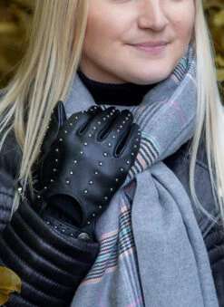 Women's Plaid Check Knitted Scarf -Dents Luxury Accessories Sales 4 2606 Dove Grey a11bde1d c6e6 4607 bae1 08d0004af732