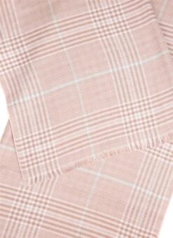 Women's Plaid Check Knitted Scarf -Dents Luxury Accessories Sales 4 2606 20pink b68832b3 0dec 4d9c a959 f0531017237b