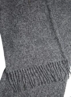 Women's Plain Tweed-Effect Midweight Scarf With Tassels -Dents Luxury Accessories Sales 4 2607 20charcoal 60bd09e4 c499 40f9 8032 ab2315947c45