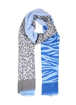 Women’s Leopard And Zebra Print Lightweight Scarf -Dents Luxury Accessories Sales 4 2618Navy 92f5bfd2 289d 445b 9754 599375de1b9c