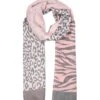 Women’s Leopard And Zebra Print Lightweight Scarf