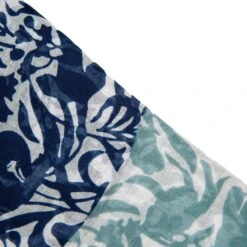 Women’s Floral Pattern Lightweight Scarf With Contrasting Ends -Dents Luxury Accessories Sales 4 2651 NAVY 1