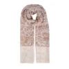 Women’s Floral Pattern Lightweight Scarf With Contrasting Ends