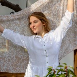 Women’s Floral Pattern Lightweight Scarf With Contrasting Ends -Dents Luxury Accessories Sales 4 2651Taupe 2