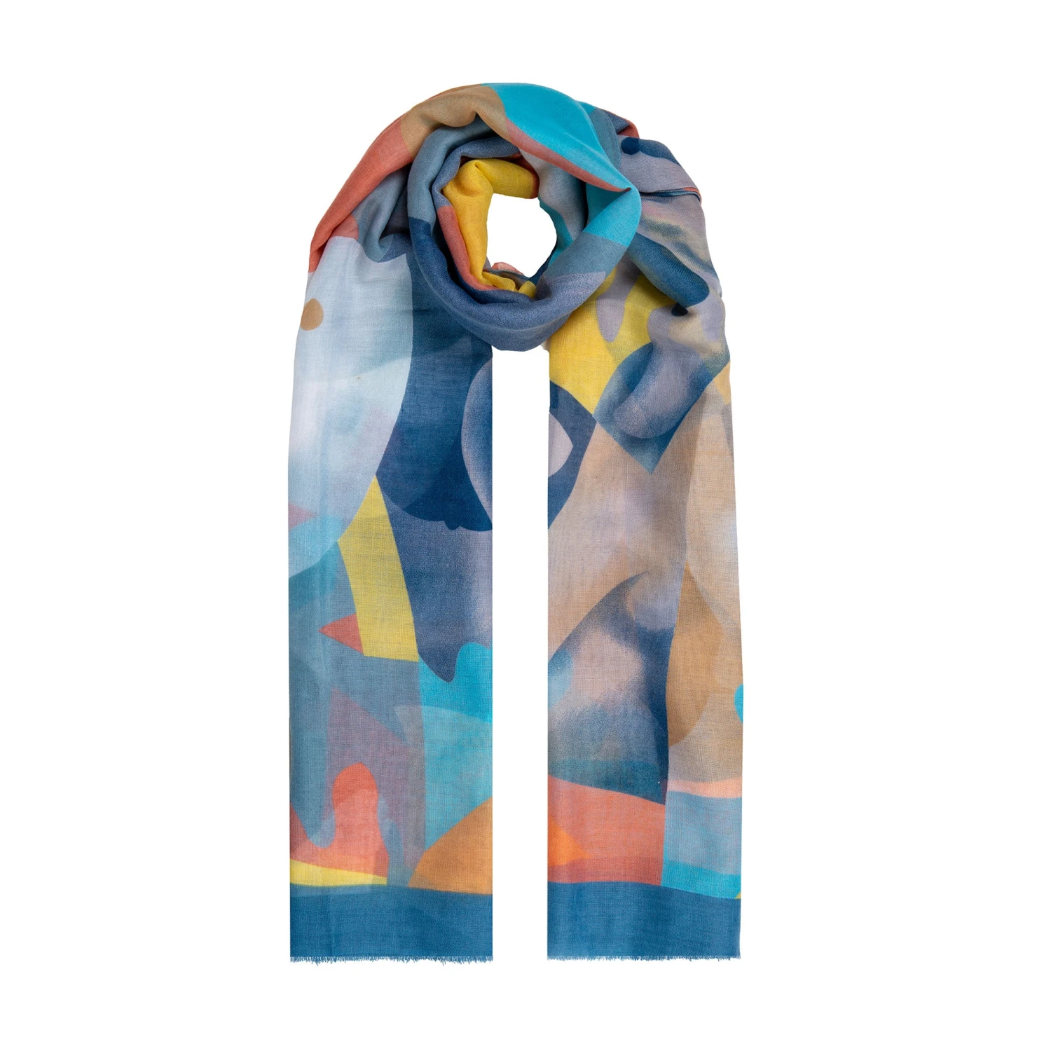 Women’s Large Abstract Print Lightweight Scarf 1 Women’s Large Abstract Print Lightweight Scarf