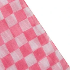 Women’s Small Checkerboard Check Lightweight Scarf With Tassels -Dents Luxury Accessories Sales 4 2656 Pink 2