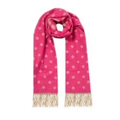 Women’s Reversible Polka Dot Scarf With Tassels