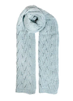 Women's Lace Knitted Scarf 17 Women's Lace Knitted Scarf -Dents Luxury Accessories Sales 4 2763DuckEgg
