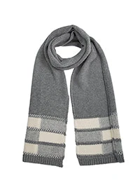 Women’s Knitted Scarf With Colour Block Ends