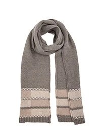 Women’s Knitted Scarf With Colour Block Ends 3 Women’s Knitted Scarf With Colour Block Ends - Image 3