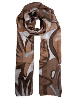 Women's Tropical Leaf Print Lightweight Scarf