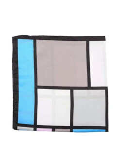 Women's Block Print Square Scarf -Dents Luxury Accessories Sales 4 2799SkyC