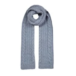 Women’s Cable Knit Scarf With Marl Yarn 11 Women’s Cable Knit Scarf With Marl Yarn -Dents Luxury Accessories Sales 4 2856 Cornflower blue