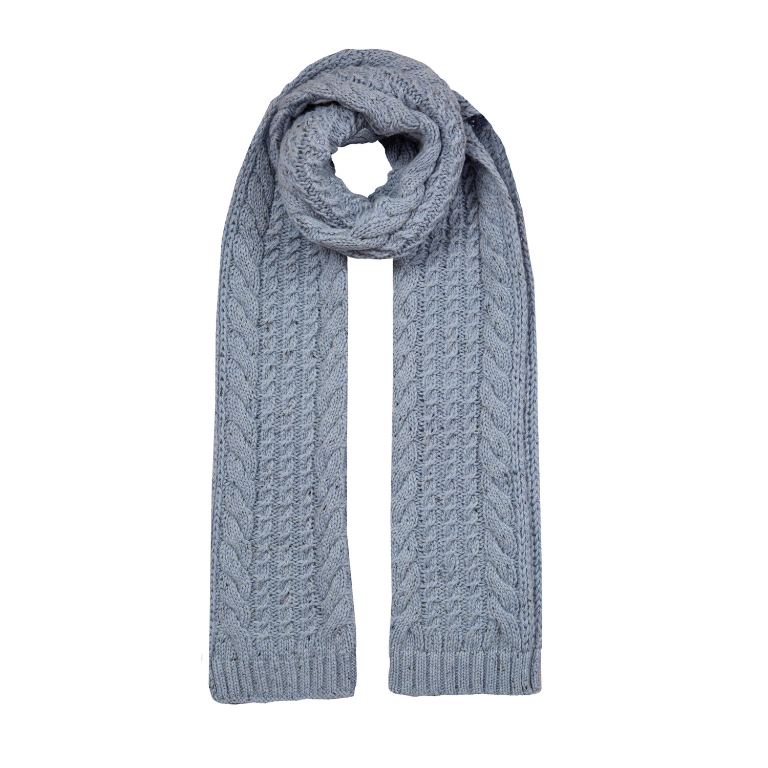 Women’s Cable Knit Scarf With Marl Yarn 3 Women’s Cable Knit Scarf With Marl Yarn - Image 3