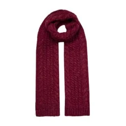 Women’s Cable Knit Scarf With Marl Yarn
