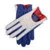 Men’s Heritage Union Jack Crochet-Back Leather Driving Gloves